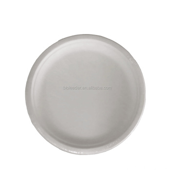 BPI Approved Disposable Composable Sugarcane Bagasse Round Hot Plate